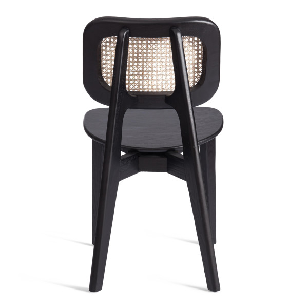 Стул ODIN (mod.XMS-CB2828) дерево вяз/ротанг, 42х45х78 см, черный фото № 4