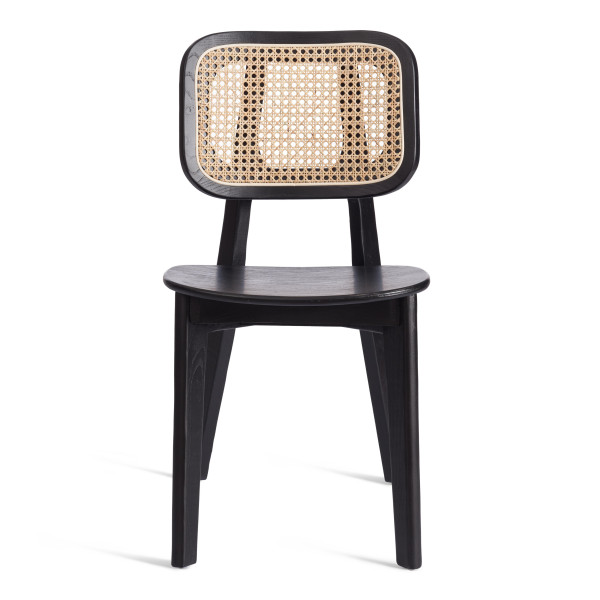 Стул ODIN (mod.XMS-CB2828) дерево вяз/ротанг, 42х45х78 см, черный фото № 5