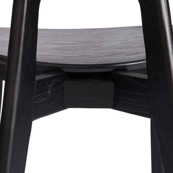 Стул ODIN (mod.XMS-CB2828) дерево вяз/ротанг, 42х45х78 см, черный фото № 12