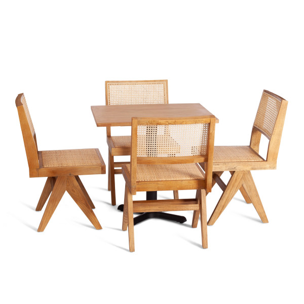 Стул LOKI (mod.XMS-CB2895) дерево вяз/ротанг, 51х44х86 см, Груша (№3) фото № 6