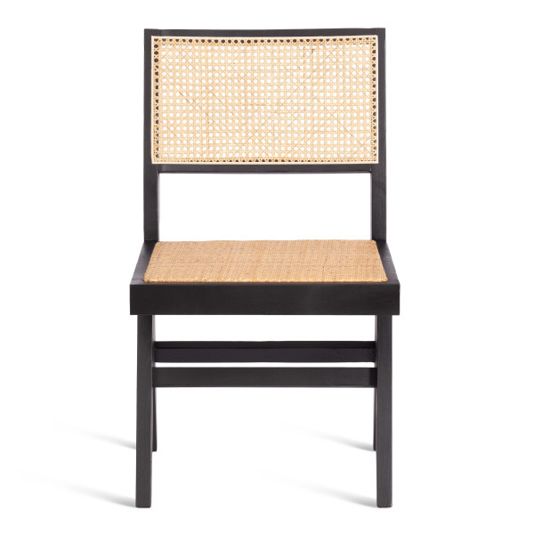 Стул LOKI (mod.XMS-CB2895) дерево вяз/ротанг, 51х44х86 см, черный фото № 5