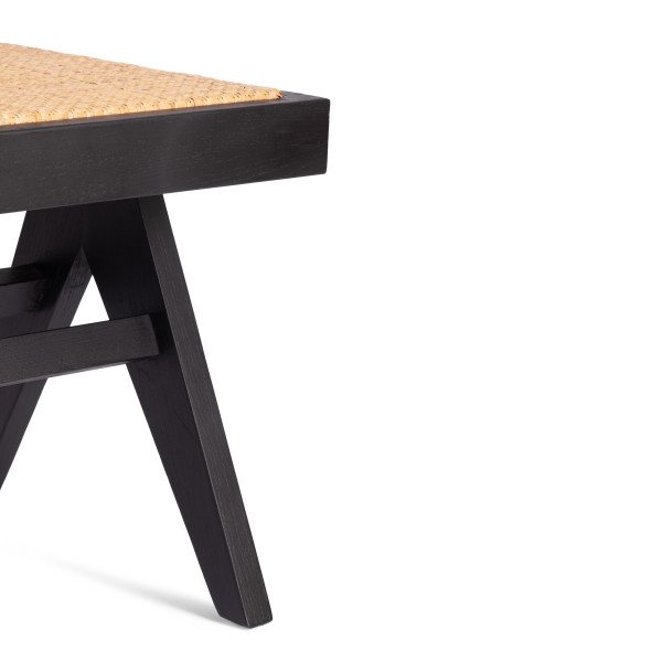 Стул LOKI (mod.XMS-CB2895) дерево вяз/ротанг, 51х44х86 см, черный фото № 10