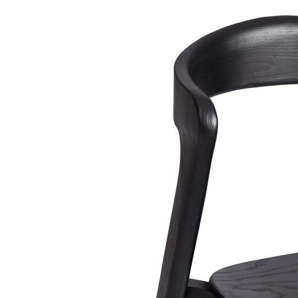 Стул ASGARD (mod.XMS-CB3027) дерево вяз, 48х43х76 см, черный фото № 9