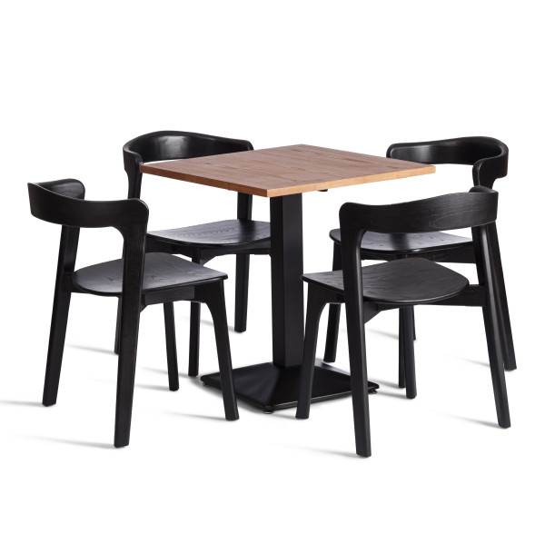 Стул ASGARD (mod.XMS-CB3027) дерево вяз, 48х43х76 см, черный фото № 6