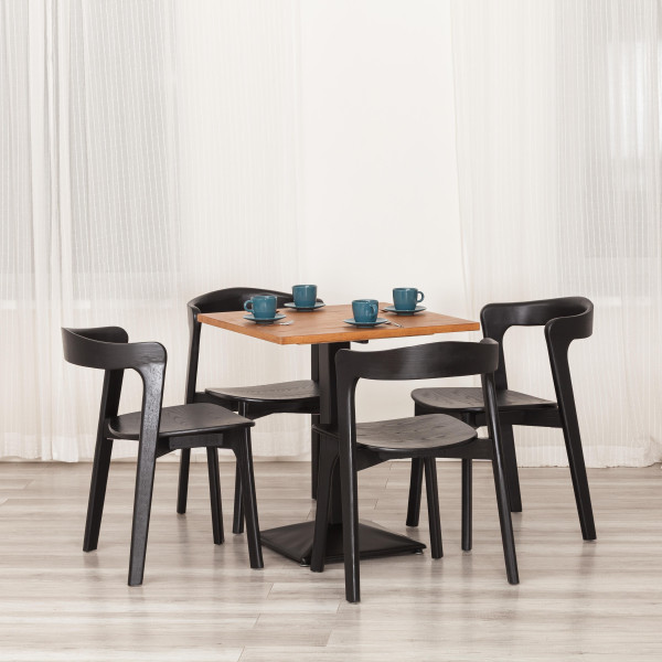 Стул ASGARD (mod.XMS-CB3027) дерево вяз, 48х43х76 см, черный фото № 14