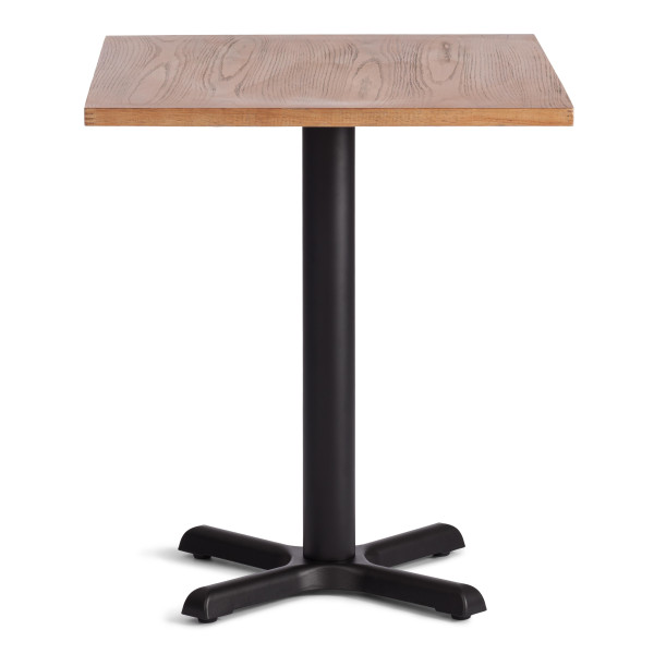 Стол VALHALLA (mod.XMS-T9111) дерево вяз/железная опора, 80х65х76 см, груша №3/черная опора фото № 2