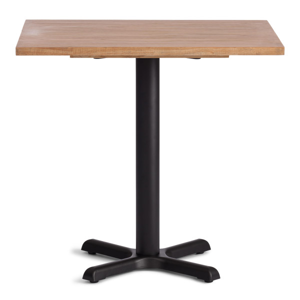 Стол VALHALLA (mod.XMS-T9111) дерево вяз/железная опора, 80х65х76 см, груша №3/черная опора фото № 3