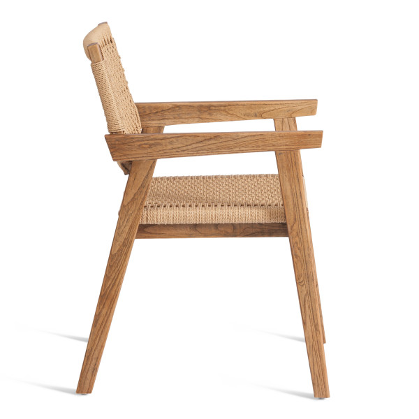 Стул VANHEIM (mod.XMS-CB3079) дерево вяз/бечевка, 46х45х83 см, Груша (№3) фото № 2