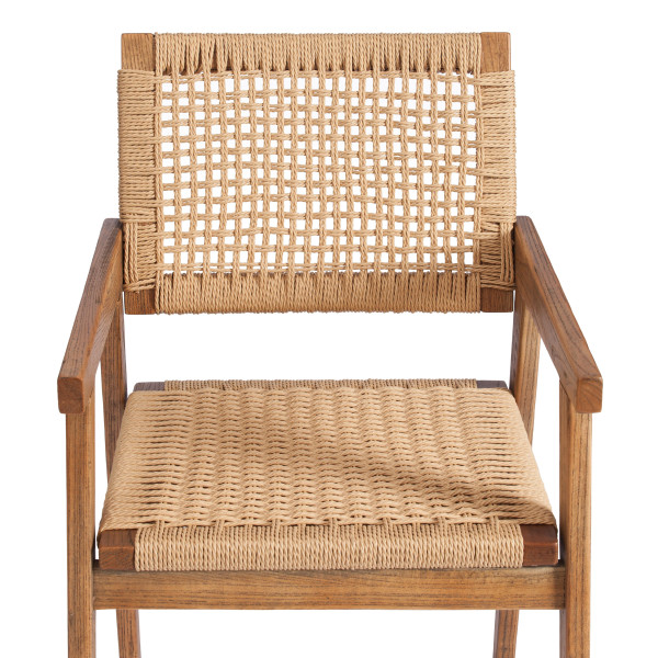 Стул VANHEIM (mod.XMS-CB3079) дерево вяз/бечевка, 46х45х83 см, Груша (№3) фото № 7