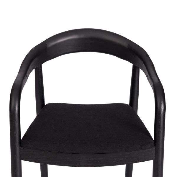 Стул BALDUR (mod.XMS-CB2921D) дерево вяз/ткань лен, 49х52х76,5 см, черный/черный лен фото № 7