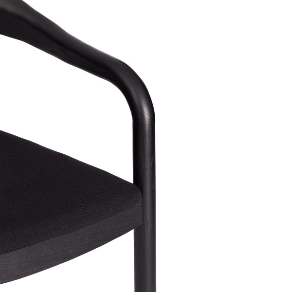 Стул BALDUR (mod.XMS-CB2921D) дерево вяз/ткань лен, 49х52х76,5 см, черный/черный лен фото № 8