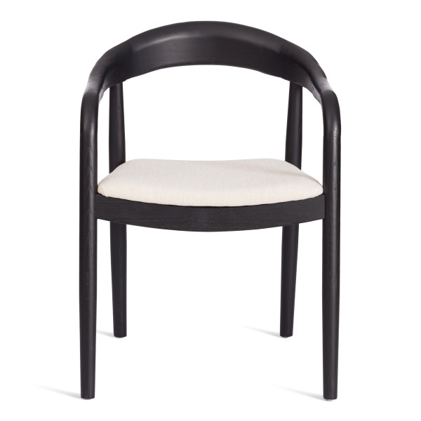 Стул BALDUR (mod.XMS-CB2921D) дерево вяз/ткань лен, 49х52х76,5 см, черный/бежевый лен фото № 5