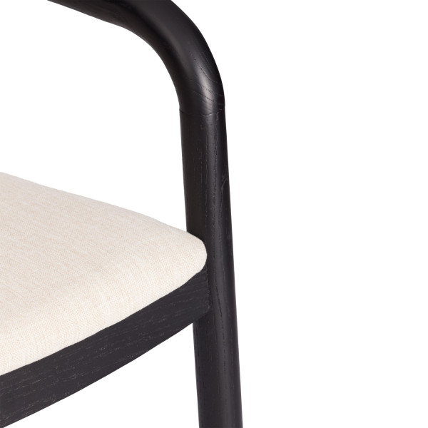 Стул BALDUR (mod.XMS-CB2921D) дерево вяз/ткань лен, 49х52х76,5 см, черный/бежевый лен фото № 9