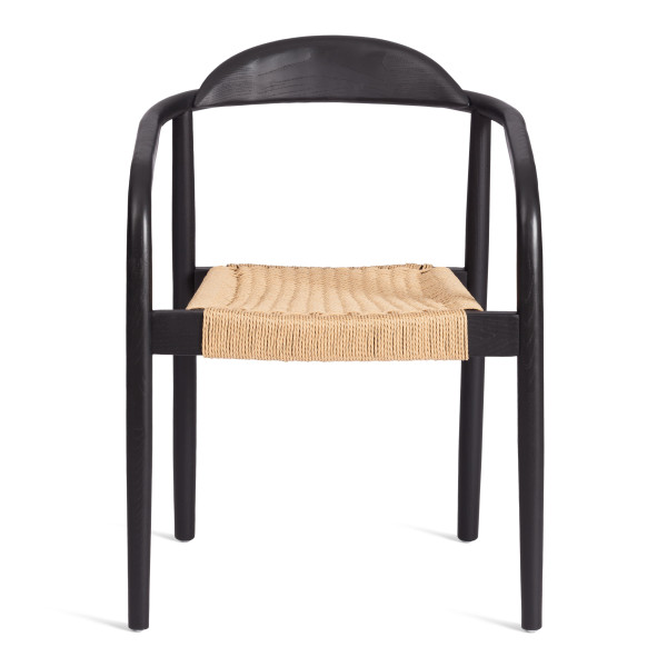 Стул MIDGARD (mod.XMS-CB2938) дерево вяз/бечевка, 50х51х78.5 см, черный фото № 5