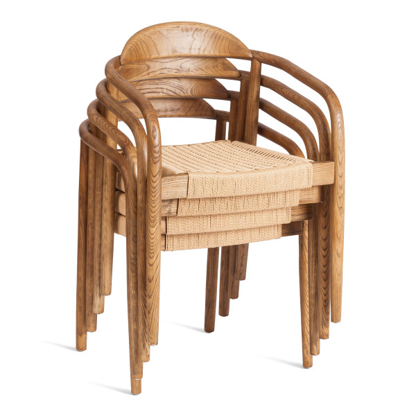 Стул MIDGARD (mod.XMS-CB2938) дерево вяз/бечевка, 50х51х78.5 см, Груша (№3) фото № 12