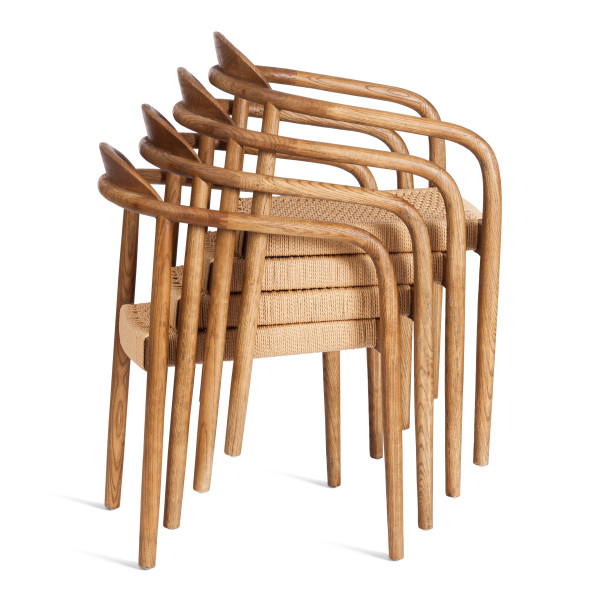 Стул MIDGARD (mod.XMS-CB2938) дерево вяз/бечевка, 50х51х78.5 см, Груша (№3) фото № 13