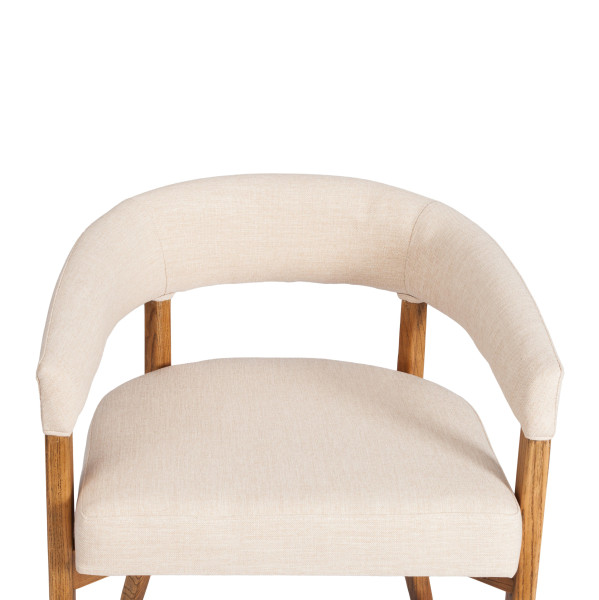 Стул SURTUR (mod.XMS-CB3026) дерево вяз/ткань лен, 54х53х74 см, груша№3/бежевый лен фото № 6