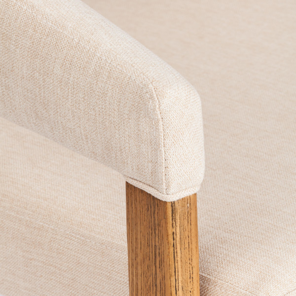 Стул SURTUR (mod.XMS-CB3026) дерево вяз/ткань лен, 54х53х74 см, груша№3/бежевый лен фото № 9
