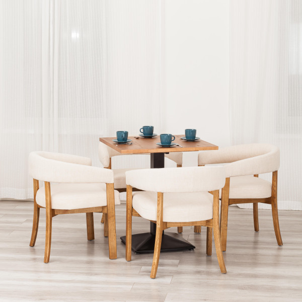 Стул SURTUR (mod.XMS-CB3026) дерево вяз/ткань лен, 54х53х74 см, груша№3/бежевый лен фото № 11