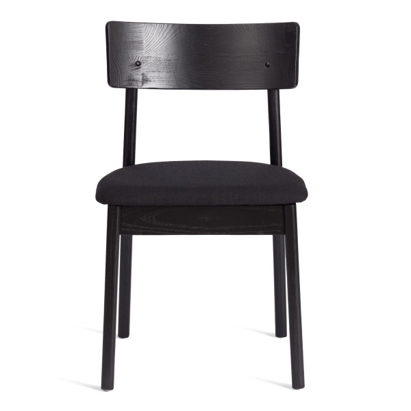 Стул THOR (mod.XMS-CB3007) дерево вяз/ткань лен, 50х48х81,5 см, черный/черный лен фото № 5