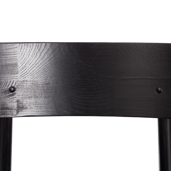 Стул THOR (mod.XMS-CB3007) дерево вяз/ткань лен, 50х48х81,5 см, черный/черный лен фото № 8