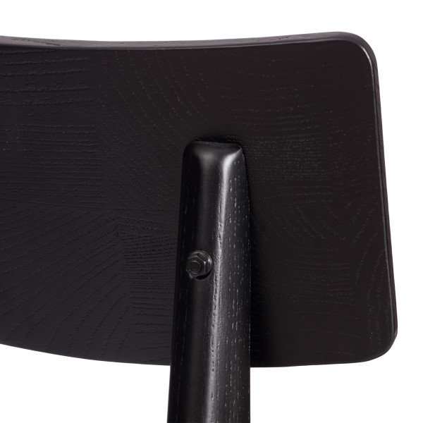 Стул THOR (mod.XMS-CB3007) дерево вяз/ткань лен, 50х48х81,5 см, черный/черный лен фото № 10