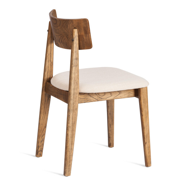 Стул THOR (mod.XMS-CB3007) дерево вяз/ткань лен, 50х48х81,5 см, груша№3/бежевый лен фото № 3