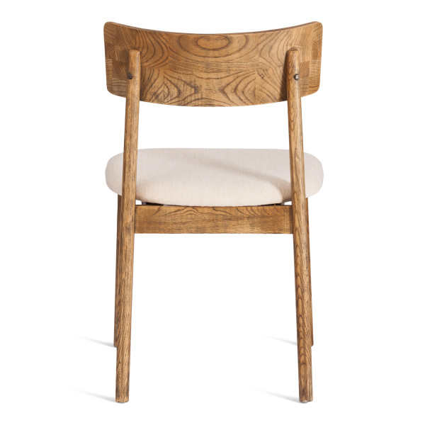 Стул THOR (mod.XMS-CB3007) дерево вяз/ткань лен, 50х48х81,5 см, груша№3/бежевый лен фото № 4