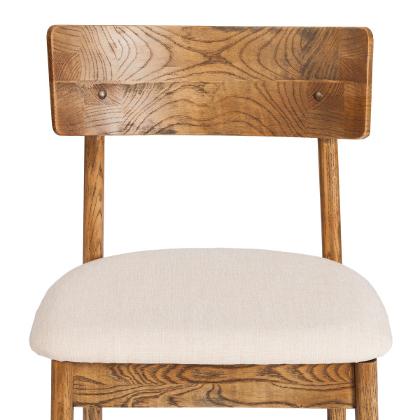 Стул THOR (mod.XMS-CB3007) дерево вяз/ткань лен, 50х48х81,5 см, груша№3/бежевый лен фото № 7