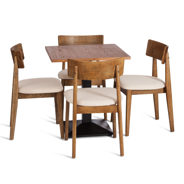 Стул THOR (mod.XMS-CB3007) дерево вяз/ткань лен, 50х48х81,5 см, груша№3/бежевый лен фото № 6