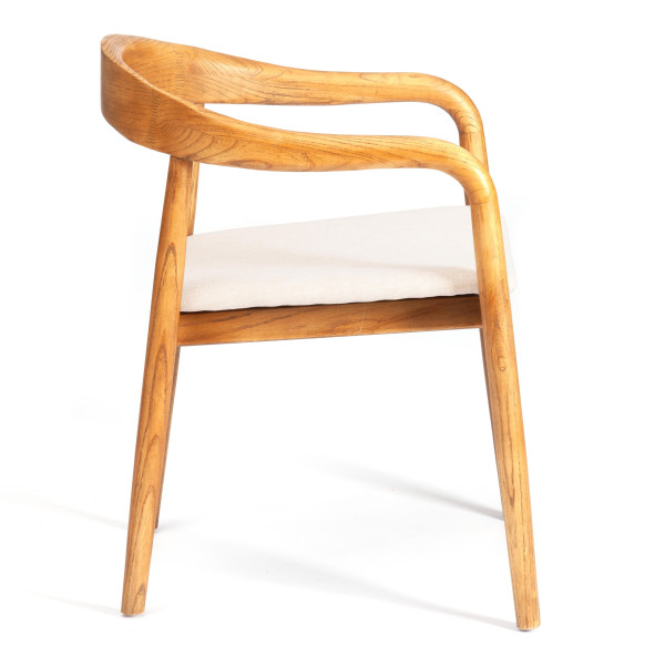 Стул BALDUR (mod.XMS-CB2921D) дерево вяз/ткань лен, 49х52х76,5 см, груша№3/бежевый лен фото № 2