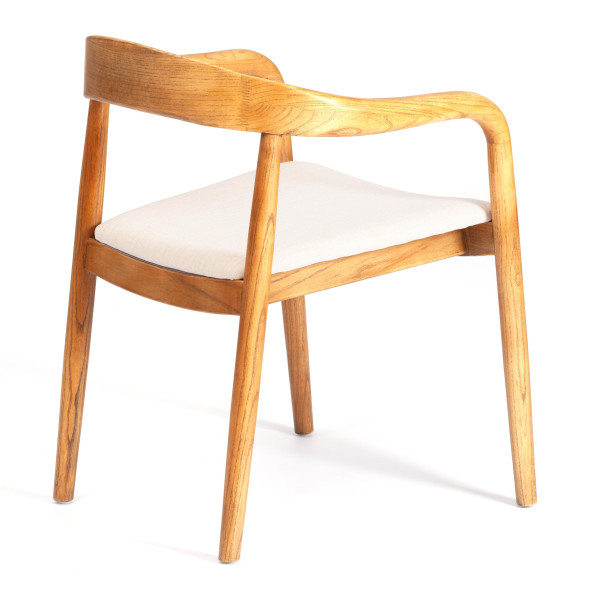 Стул BALDUR (mod.XMS-CB2921D) дерево вяз/ткань лен, 49х52х76,5 см, груша№3/бежевый лен фото № 3