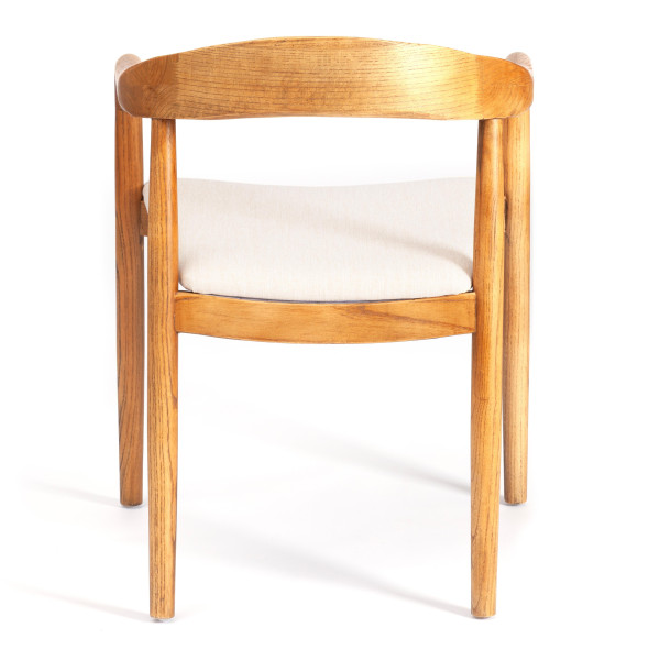 Стул BALDUR (mod.XMS-CB2921D) дерево вяз/ткань лен, 49х52х76,5 см, груша№3/бежевый лен фото № 4