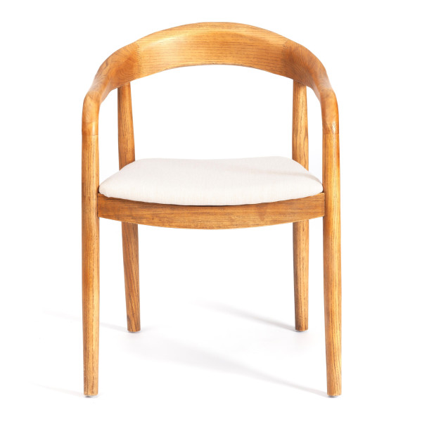 Стул BALDUR (mod.XMS-CB2921D) дерево вяз/ткань лен, 49х52х76,5 см, груша№3/бежевый лен фото № 5