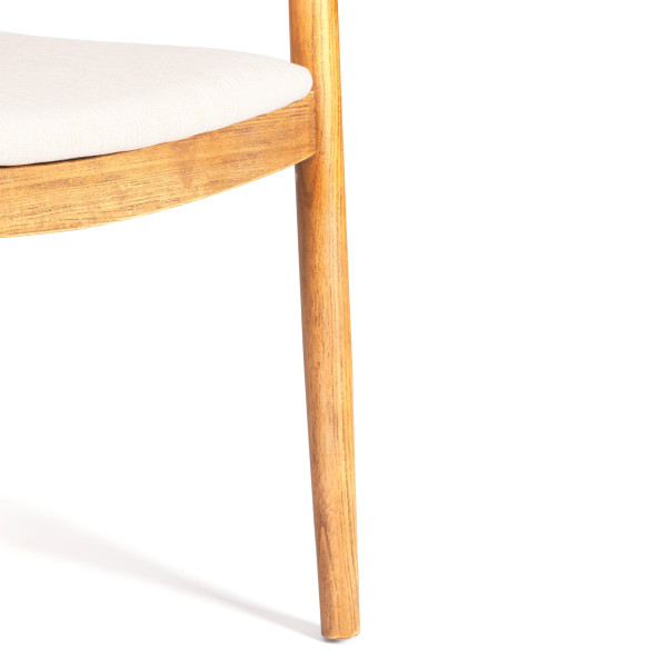 Стул BALDUR (mod.XMS-CB2921D) дерево вяз/ткань лен, 49х52х76,5 см, груша№3/бежевый лен фото № 7