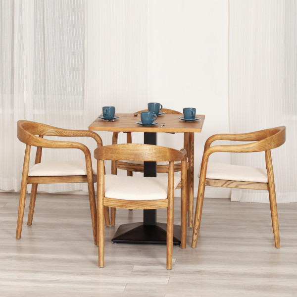 Стул BALDUR (mod.XMS-CB2921D) дерево вяз/ткань лен, 49х52х76,5 см, груша№3/бежевый лен фото № 11