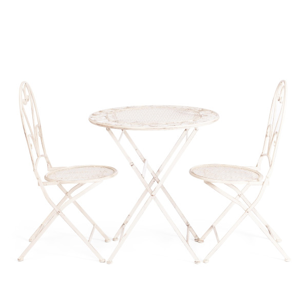 Стол Secret De Maison Patio (PL08-11139) стальной сплав, античный белый, 70х75 см фото № 8