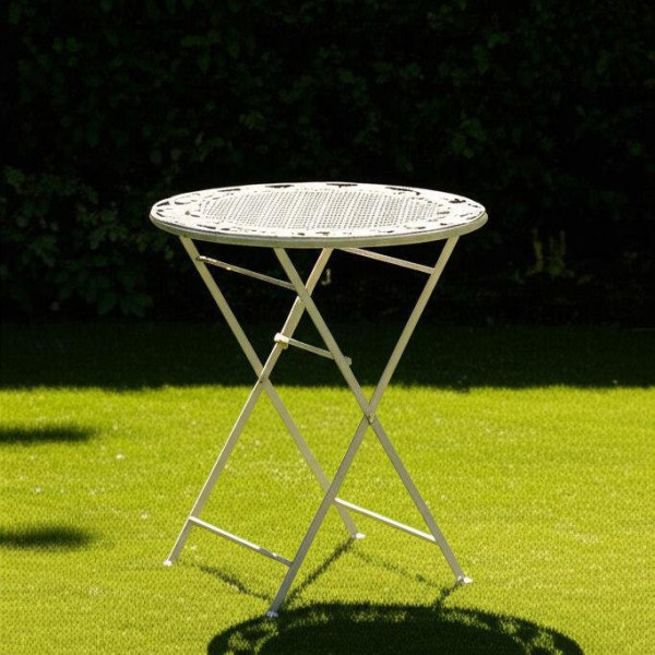 Стол Secret De Maison Patio (PL08-11139) стальной сплав, античный белый, 70х75 см фото № 9