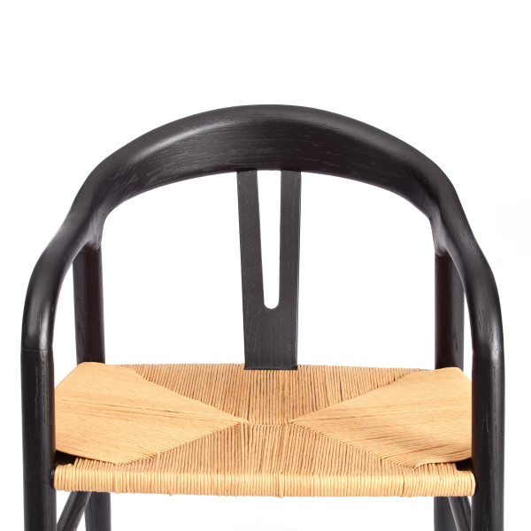 Стул VALI (mod.XMS-CB2922) дерево вяз, 50х46х77 см, черный фото № 6