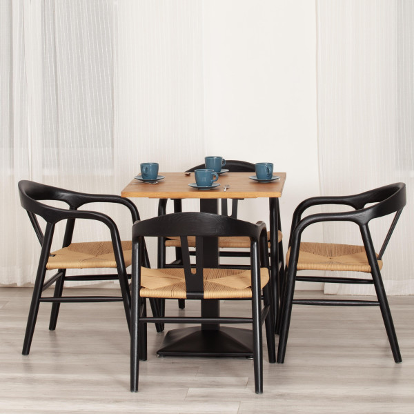 Стул VALI (mod.XMS-CB2922) дерево вяз, 50х46х77 см, черный фото № 10