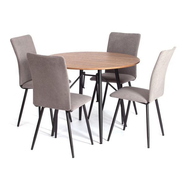 Стул обеденный La Rousse NEW, флок , серый/черный, 29, 45x55x93 см фото № 15