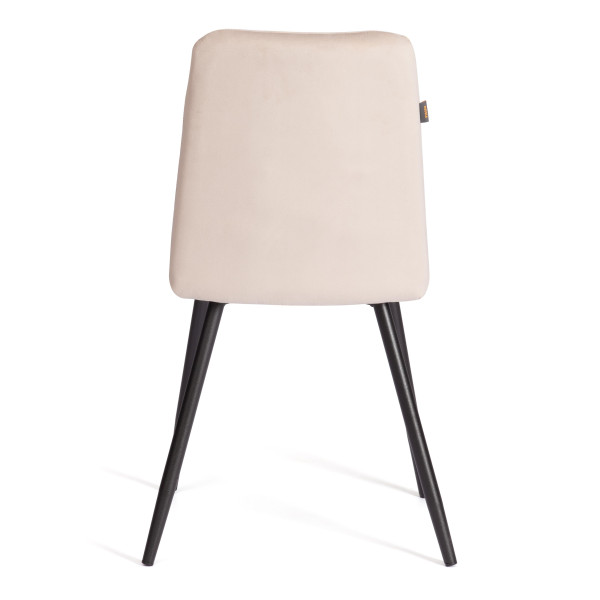 Стул обеденный Asti TREND, флок , бежевый/черный, 7, 47х54х86 см фото № 4