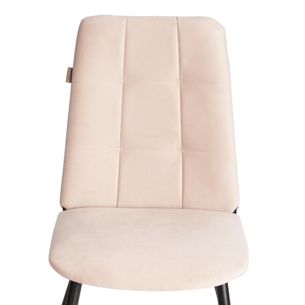 Стул обеденный Asti TREND, флок , бежевый/черный, 7, 47х54х86 см фото № 6