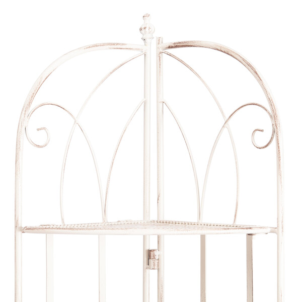 Этажерка угловая Secret De Maison Nicole (PL08-10338) стальной сплав, античный белый, 48х33х159 см фото № 4