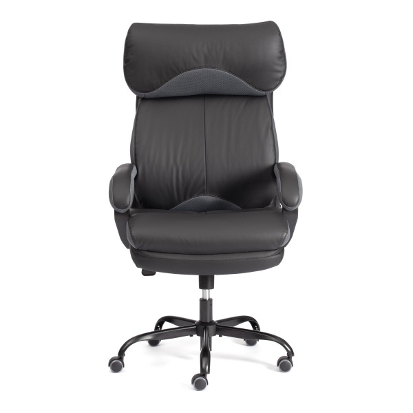 Кресло Duke metalBL кож/зам/ткань, черный/серый, 36-6/12 фото № 6