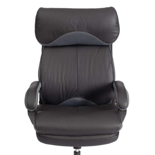 Кресло Duke metalBL кож/зам/ткань, черный/серый, 36-6/12 фото № 7