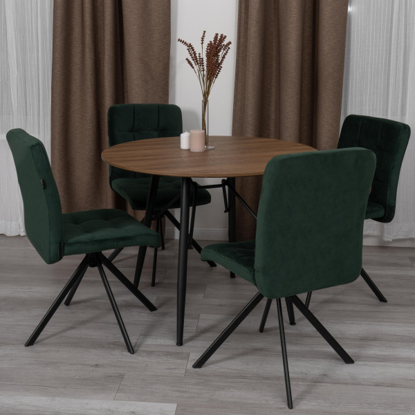 Стул обеденный Medeo поворотный механизм 360, велюр, Deep Forest (изумруд) фото № 9