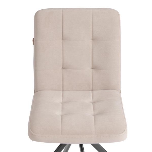 Стул обеденный Medeo поворотный механизм 360, велюр, бежевый, 7 фото № 6