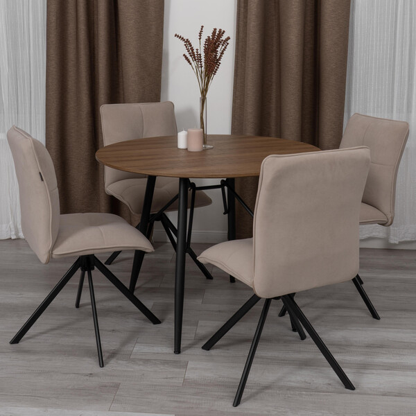 Стул обеденный Sweet поворотный механизм 360, велюр, бежевый, 7 фото № 8