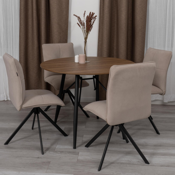 Стул обеденный Sweet поворотный механизм 360, велюр, бежевый, 7 фото № 8